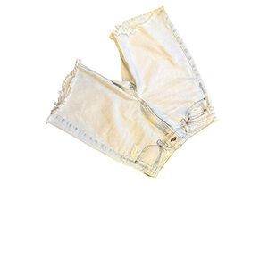 rag & bone Light Wash Frayed Denim Shorts